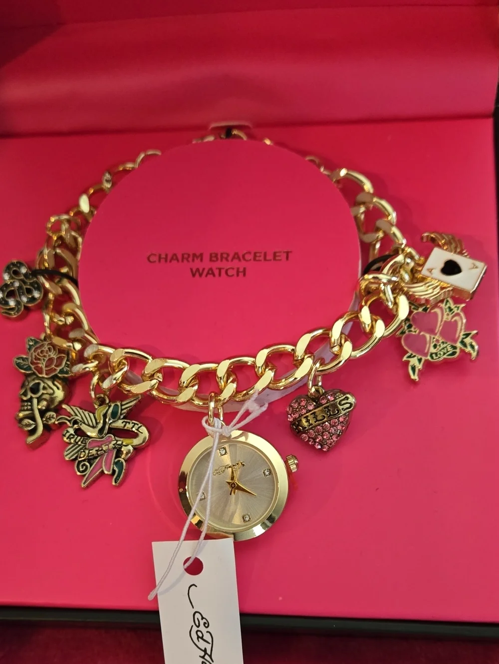 Ed Hardy Charm Bracelet Watch